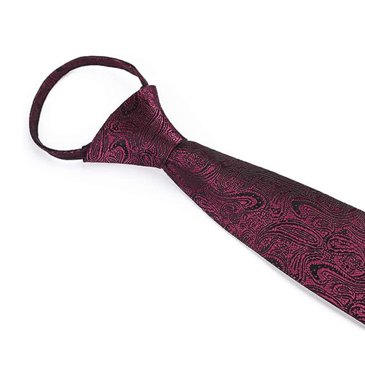 Lässige Männer-Reißverschlusskrawatte mit Paisley-Muster - image 5
