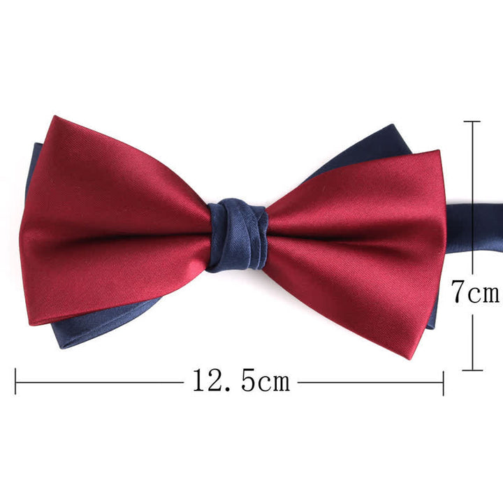 Herren Asymmetrische Zweifarbige Fliege