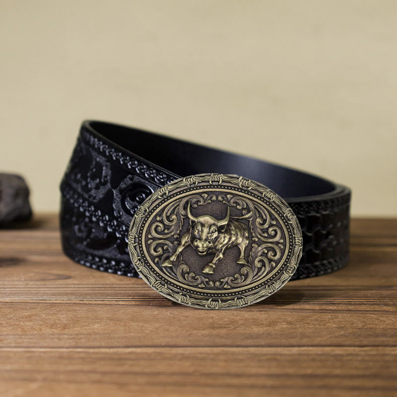 DIY Cowboy Stierkämpfer Schnallenledergürtel für Männer