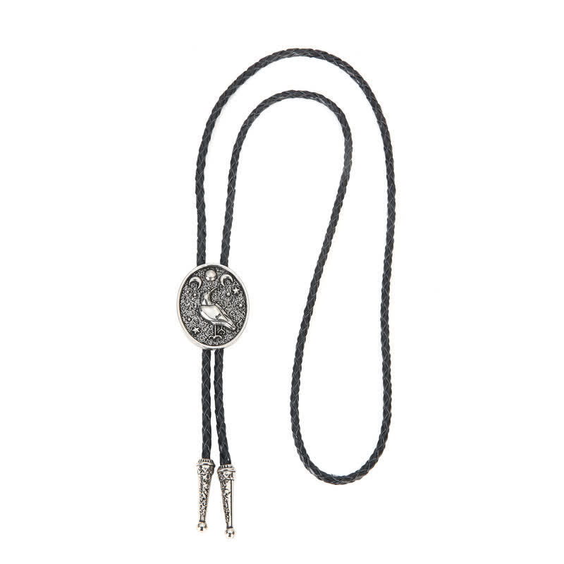 Einfache Sterne Mond Trendiger Vogel Bolo Tie