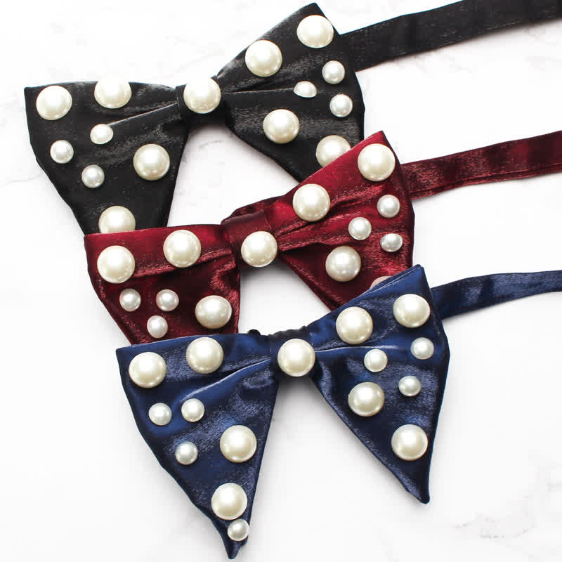 Pearls Bright Oversized Pointed Bow Tie - image 6