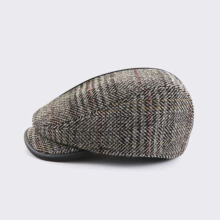 Vintage Maler Kurzer Newsboy Schirm Barettkappe - image 2