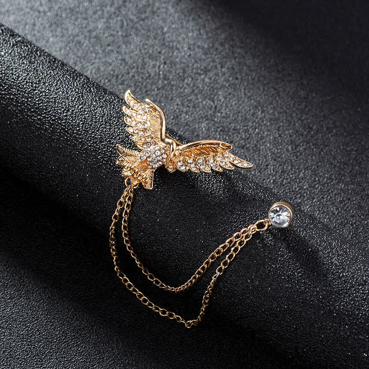 Herren Fliegende Adler-Kettenbrosche