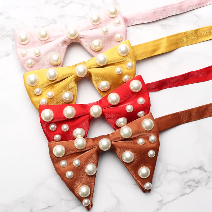 Pearls Bright Oversized Pointed Bow Tie - image 4