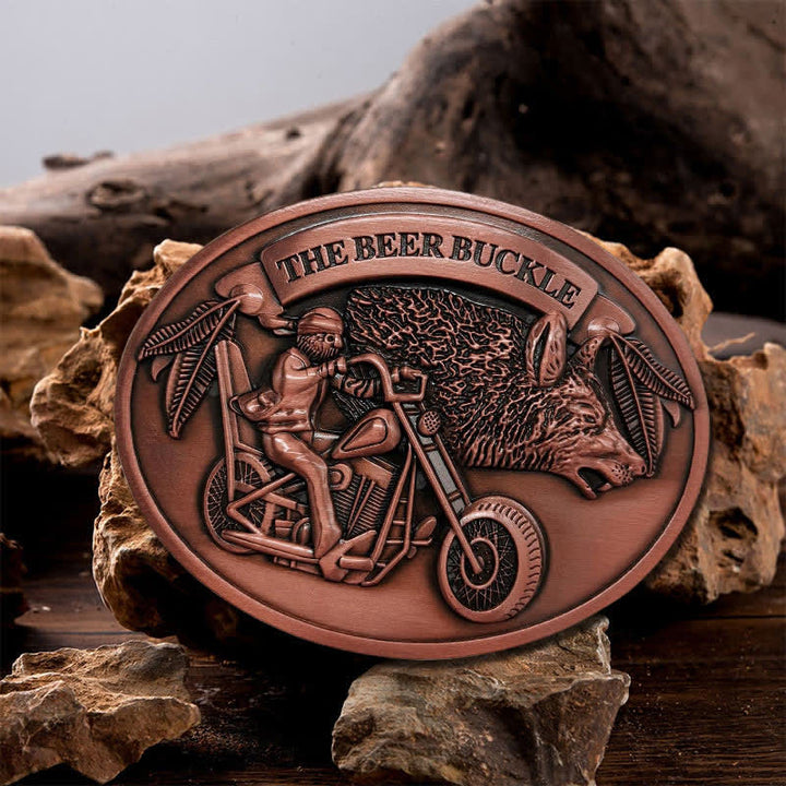 DIY Motorrad Kreativer Bierhalter Schnallen Leder Gürtel für Männer