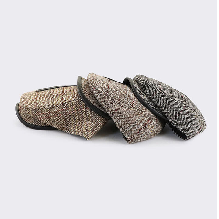 Vintage Maler Kurzer Newsboy Schirm Barettkappe