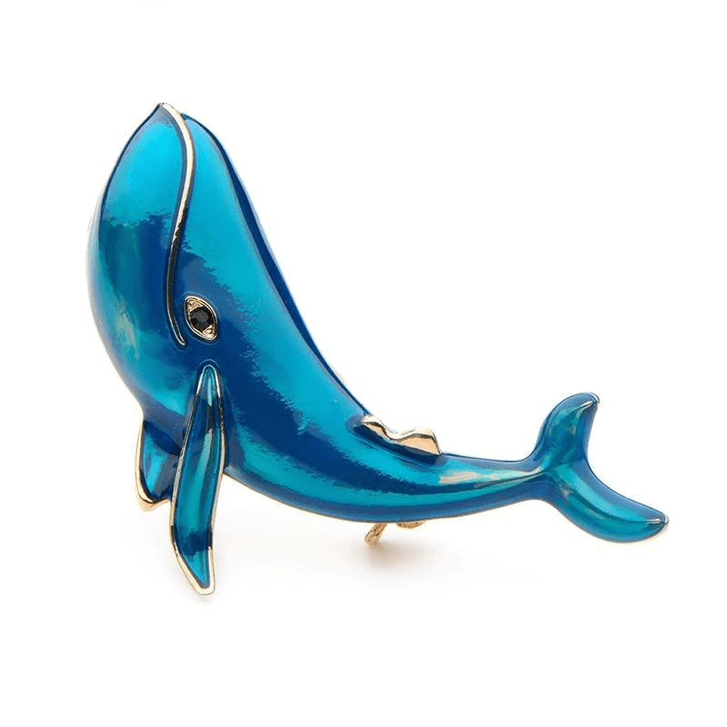 Blaue-Wal-Brosche für Frauen