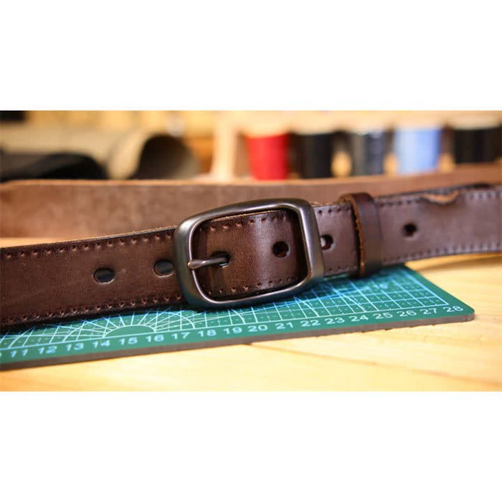 Herren-Ledergürtel im Western-Distressed-Stil