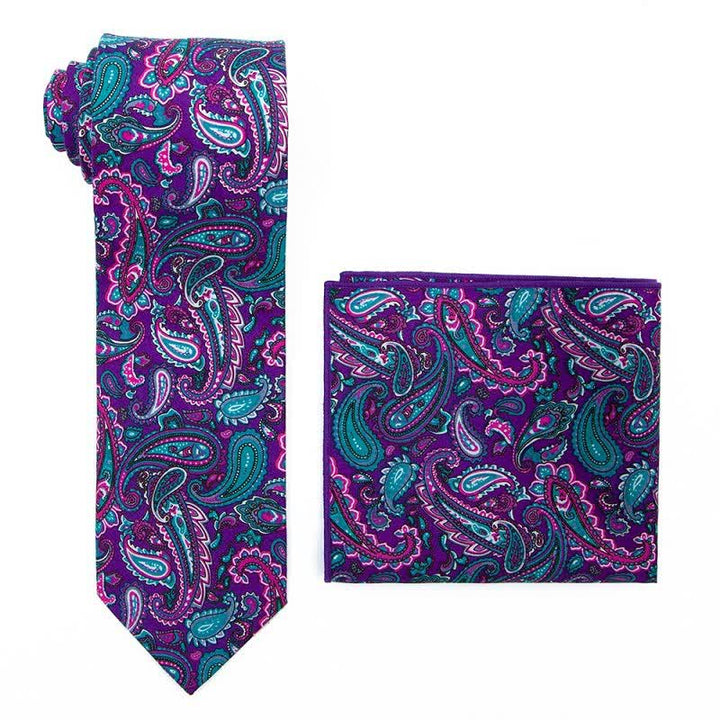 2er Set Exotische Paisley-Krawatten für Herren