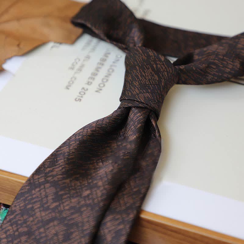 Krawatte der Serie 'Coffee Colors' mit Streifen und Paisley-Muster für Herren - Stil #9 - image 12