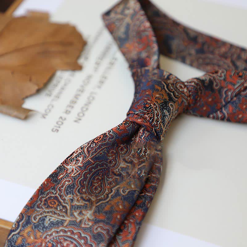 Krawatte der Serie 'Coffee Colors' mit Streifen und Paisley-Muster für Herren - Stil #22 - image 25