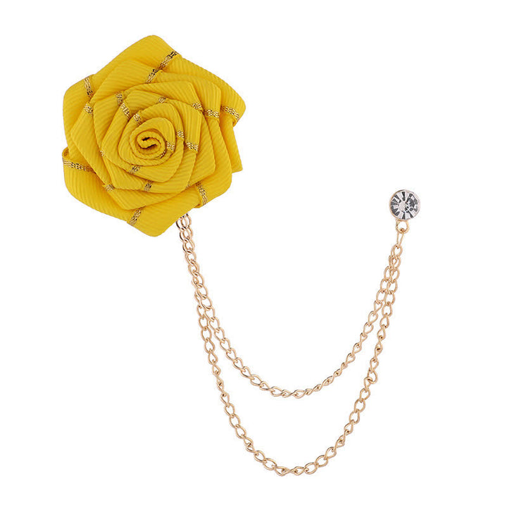Charmante florale Rosenketten-Brosche für Männer