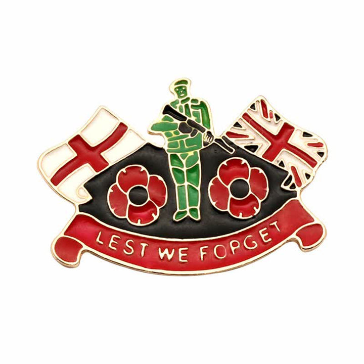 Unisex Lest We Forget Soldat Mohnblume Brosche