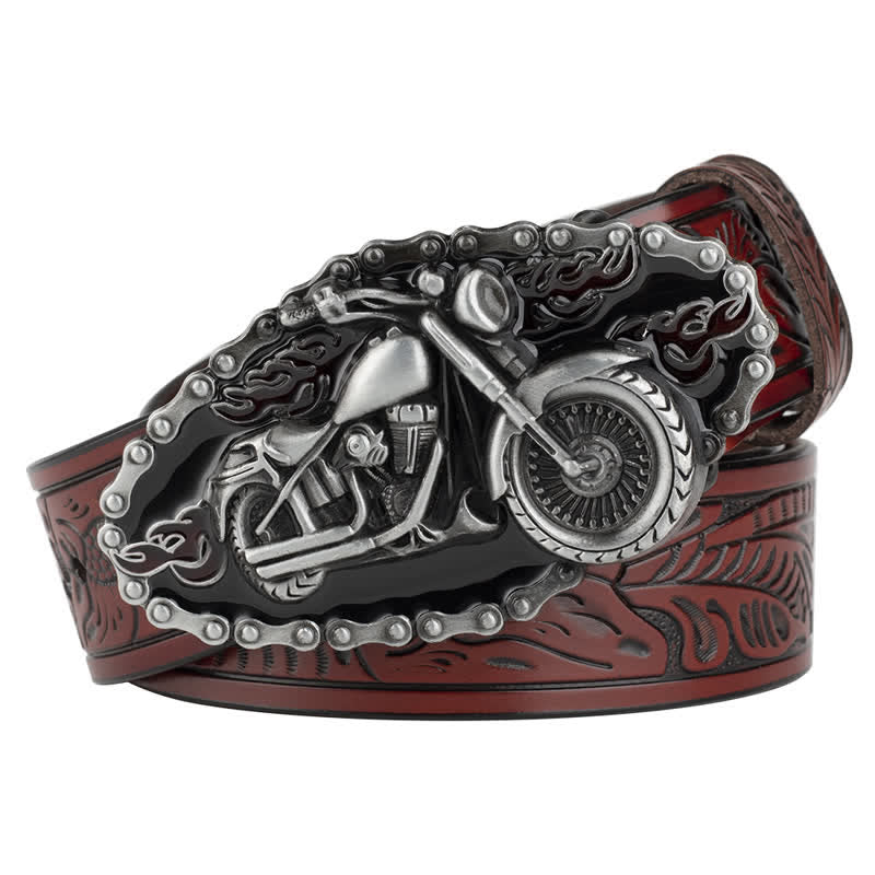 Herren Punk Rock Motorrad Biker Ledergürtel