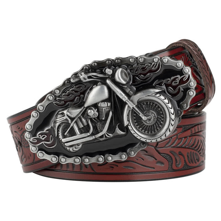 Herren Punk Rock Motorrad Biker Ledergürtel