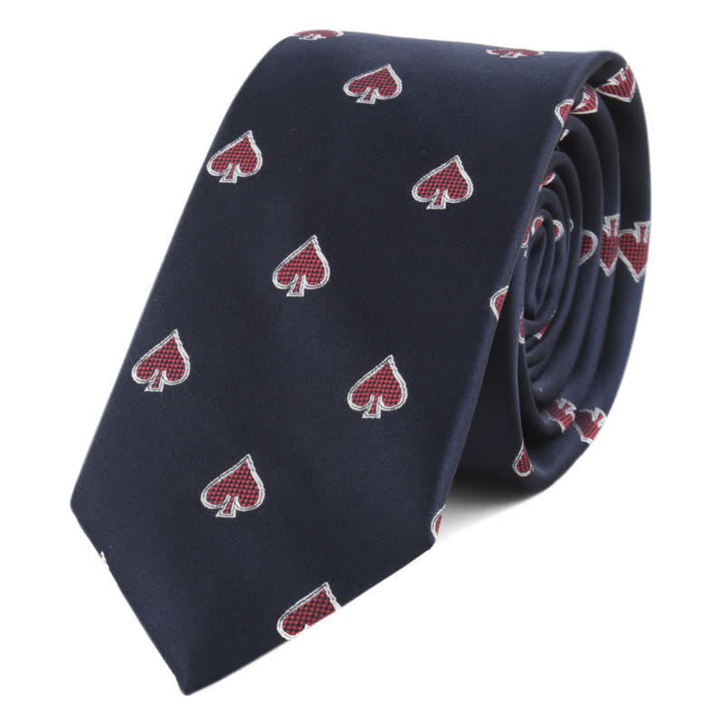 Herren-Krawatte mit Tier-Poker-Motiven - Tiefblaues Poker - image 11
