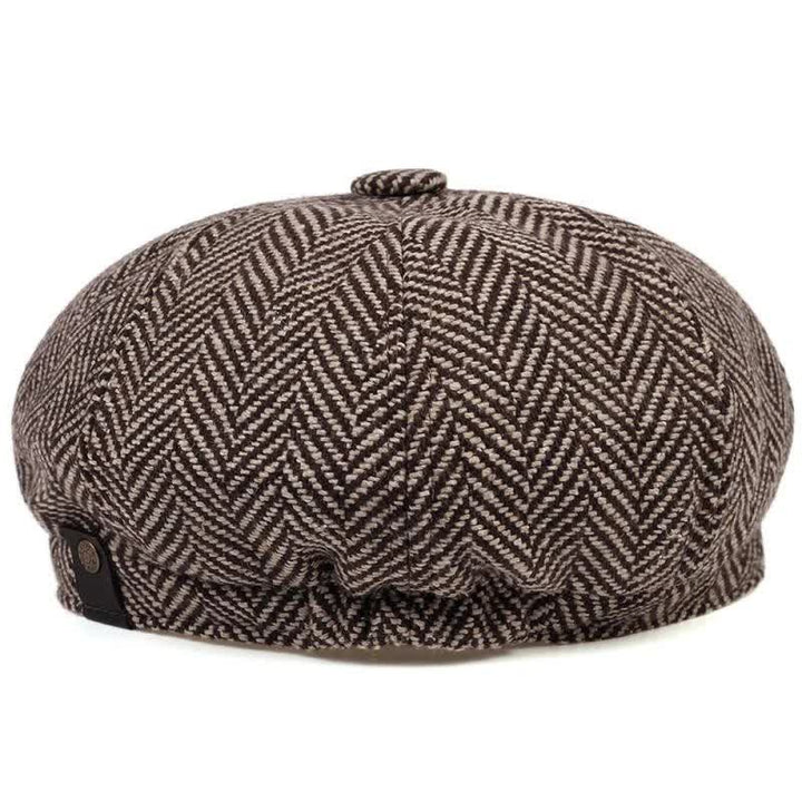 Peaky Hat Fischgrätenmuster Achteckige Baskenmütze - image 3