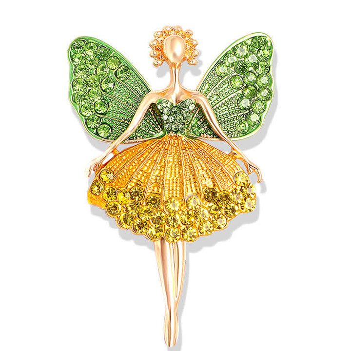 Funkelnde, zarte Kleid-Ballerina-Brosche für Frauen