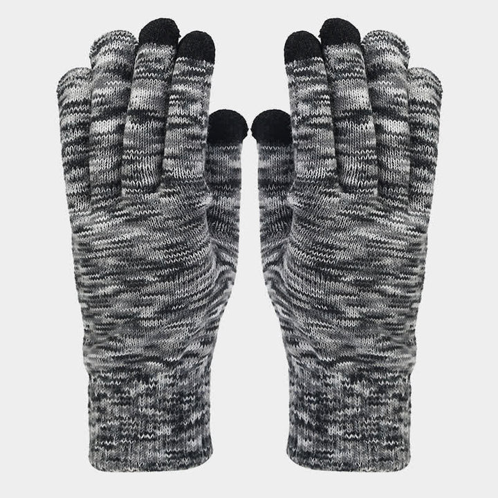 3-teiliger Unisex-Mehrfarbiger Hut-Schal-Handschuh-Set