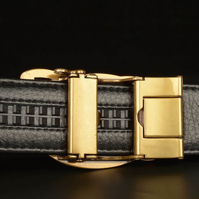 Herren Krokodilschnalle Alligator-Muster Ledergürtel
