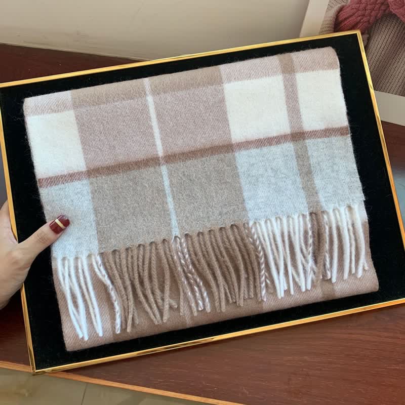 Unisex-Schal aus Lammfell im Edinburgh-Karo-Design, groß und warm - #32 - image 51