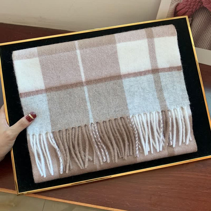 Unisex-Schal aus Lammfell im Edinburgh-Karo-Design, groß und warm - #32 - image 51