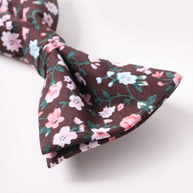 Herren Baumwollfliege mit Blumenmuster und doppelter Lage