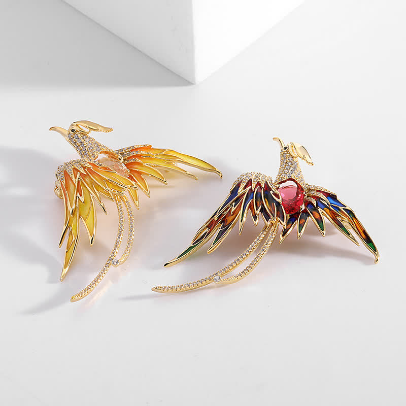 Vintage-Brosche mit Phönix-Vogel für Frauen