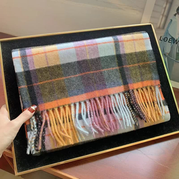 Unisex-Schal aus Lammfell im Edinburgh-Karo-Design, groß und warm - image 33