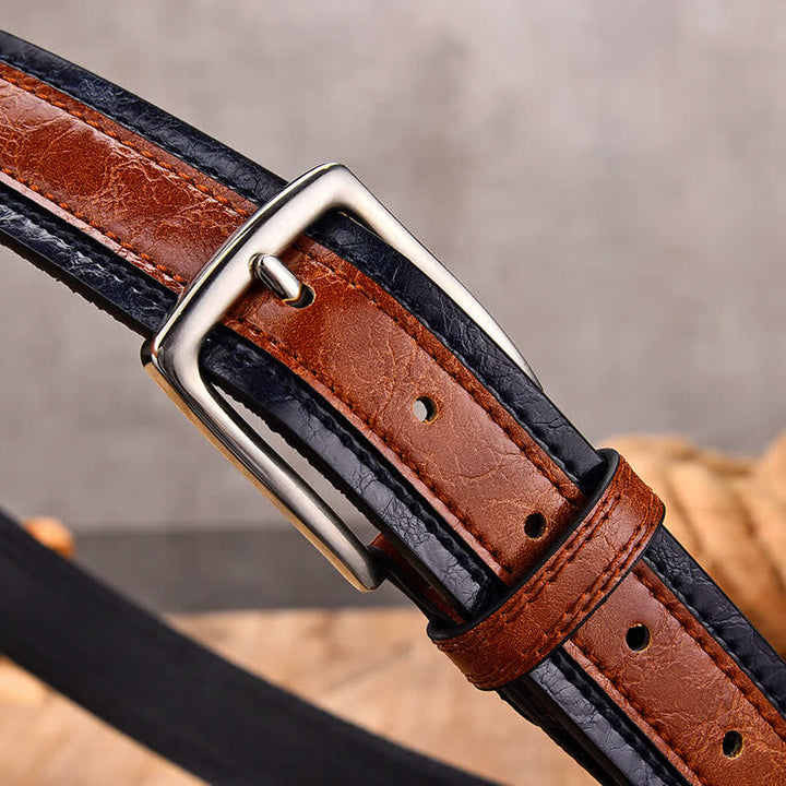Retro-Blumengürtel aus Leder für Herren