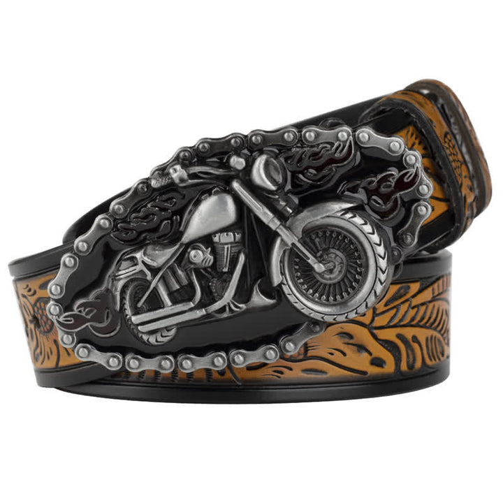 Herren Punk Rock Motorrad Biker Ledergürtel
