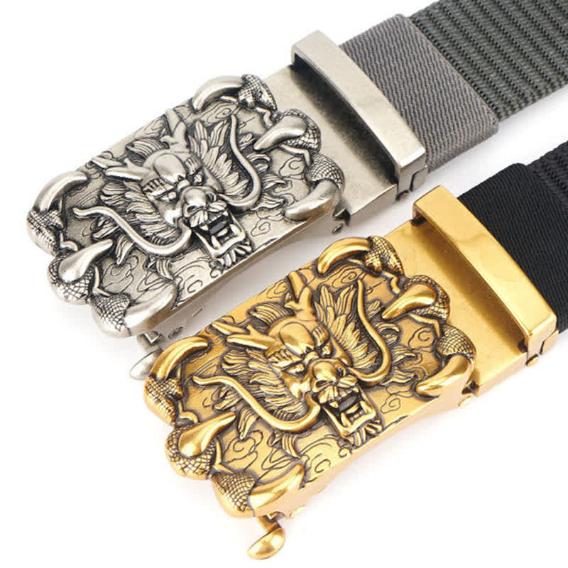 Herren Freizeit Nylon Gürtel mit Drachen Dekor