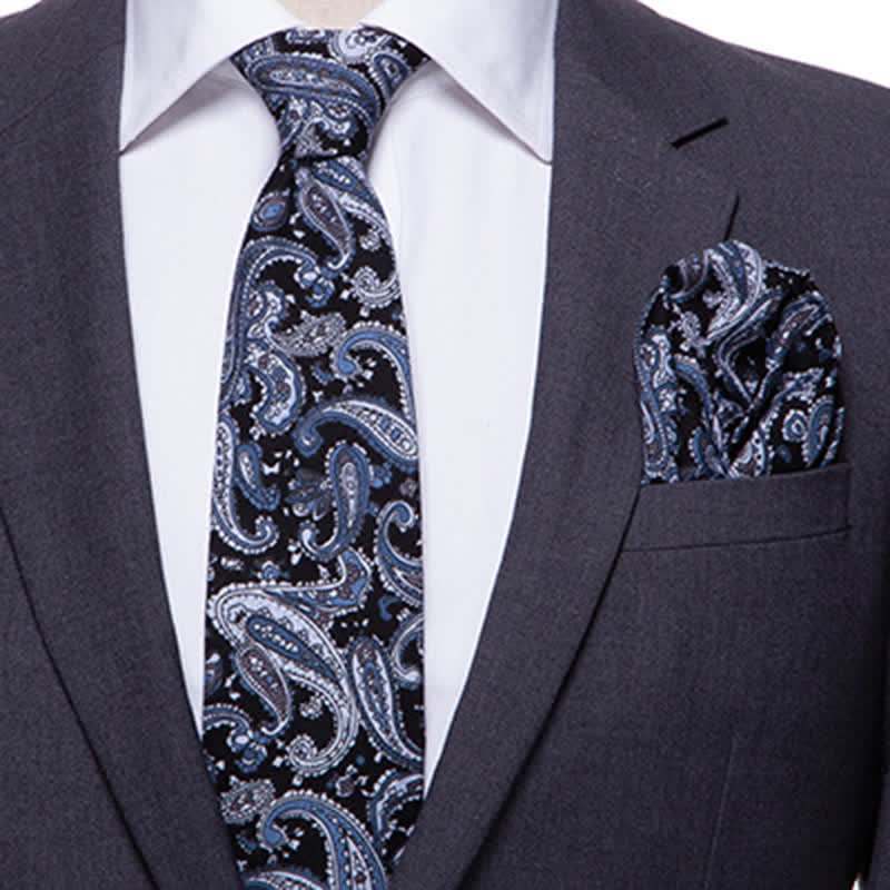 2er Set Exotische Paisley-Krawatten für Herren