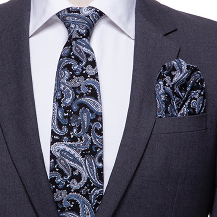 2er Set Exotische Paisley-Krawatten für Herren