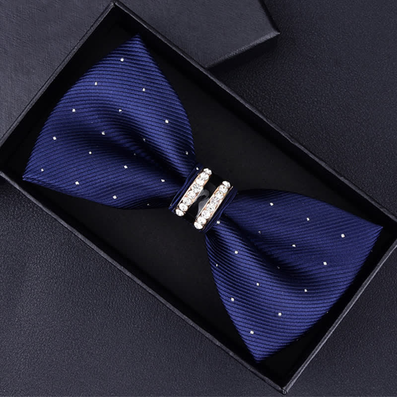 Herren Fliege mit Blumen Paisley, Streifen und Strass