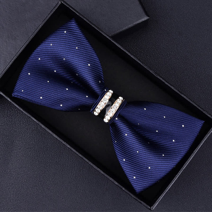 Herren Fliege mit Blumen Paisley, Streifen und Strass