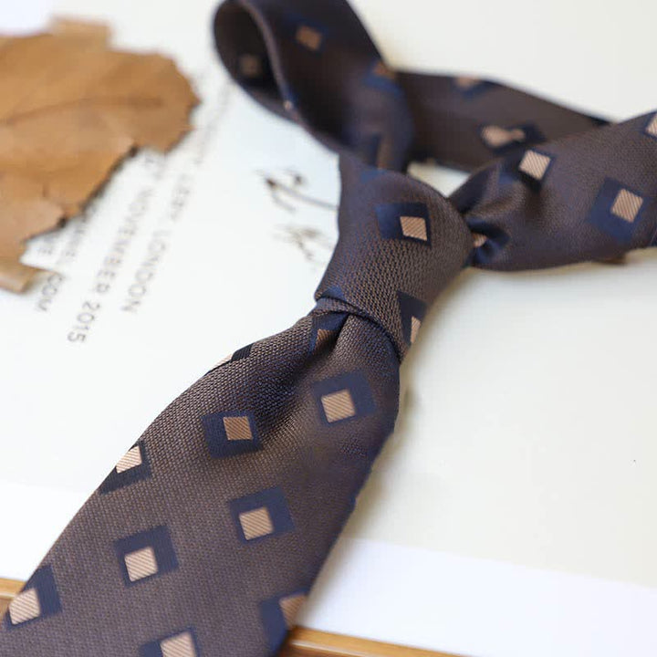 Krawatte der Serie 'Coffee Colors' mit Streifen und Paisley-Muster für Herren - Stil #17 - image 20