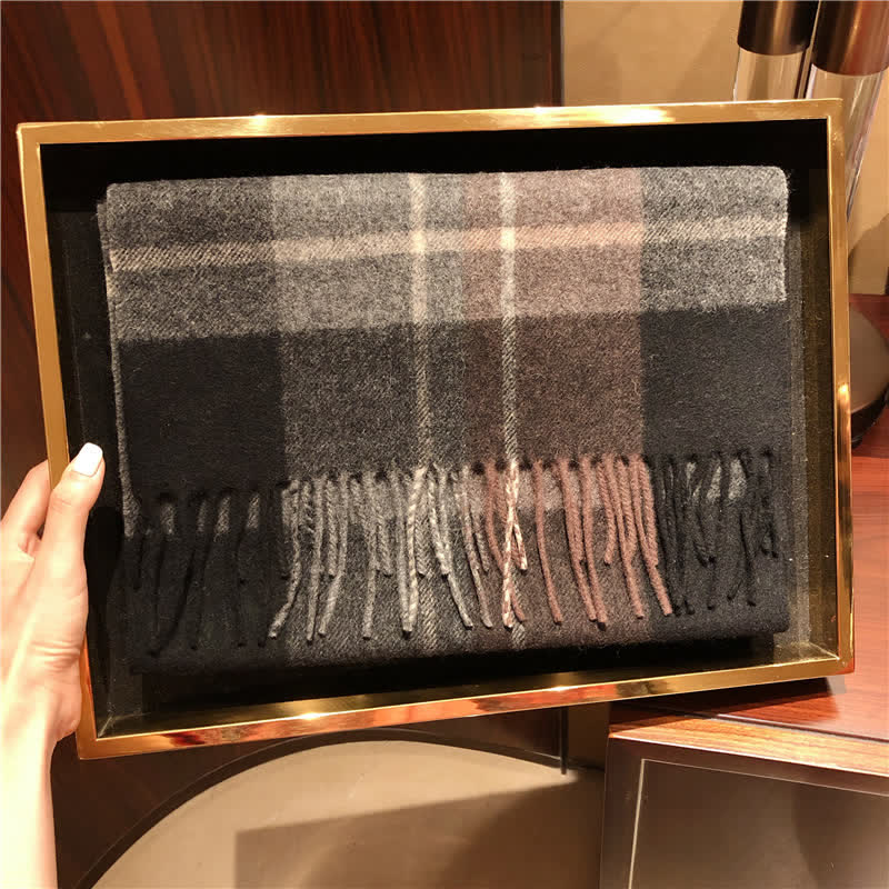 Unisex-Schal aus Lammfell im Edinburgh-Karo-Design, groß und warm - image 20