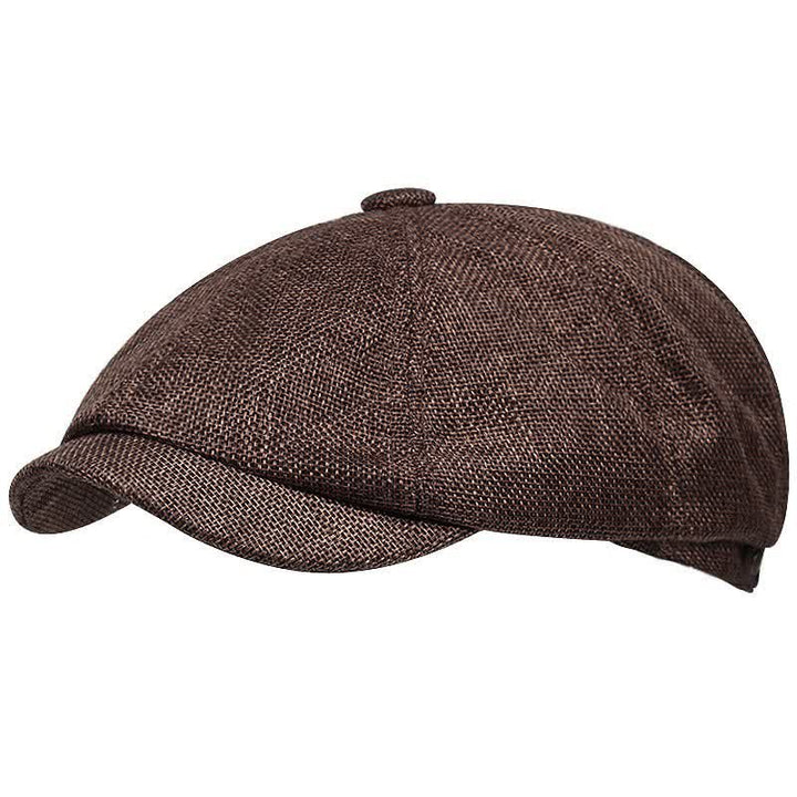 Freizeit Flache Zeitungsjunge Oktogonale Baskenmütze - Kaffee - M (22"-22 7/8") - image 4