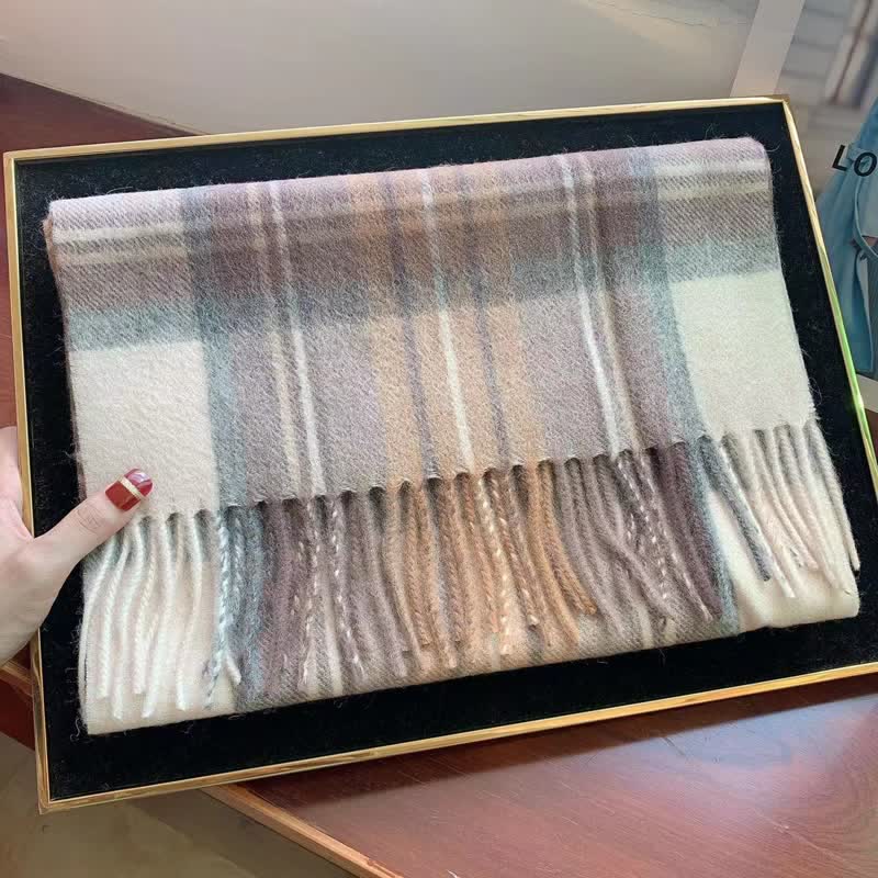 Unisex-Schal aus Lammfell im Edinburgh-Karo-Design, groß und warm - #18 - image 36