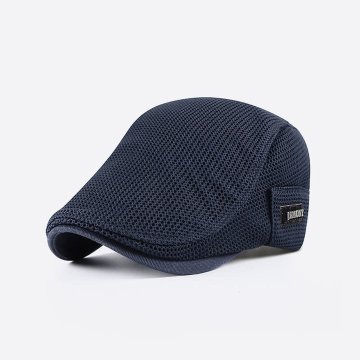 Stilvolle, atmungsaktive Sport-Barettkappe mit Netz - Marineblau - Verstellbar (ca. 22"-23 5/8") - image 9