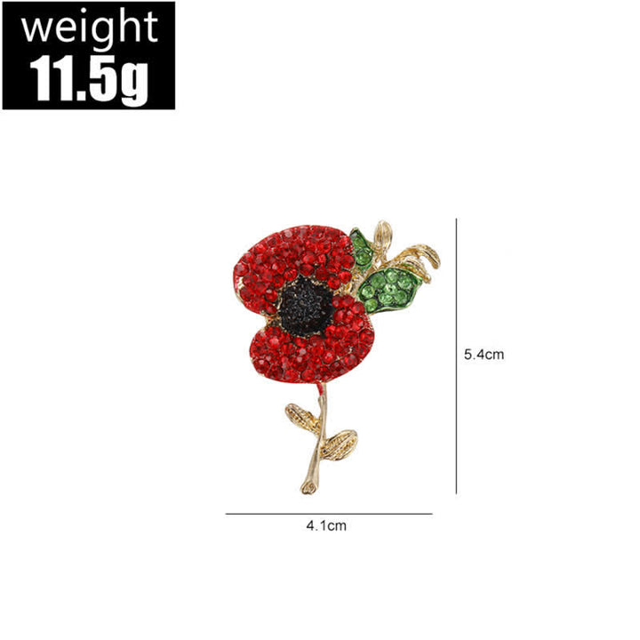 Frauen Lebendige Mohn Saflor Brosche