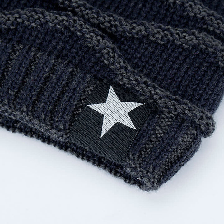 Fleece-gefütterte Fünf-Sterne-Mütze