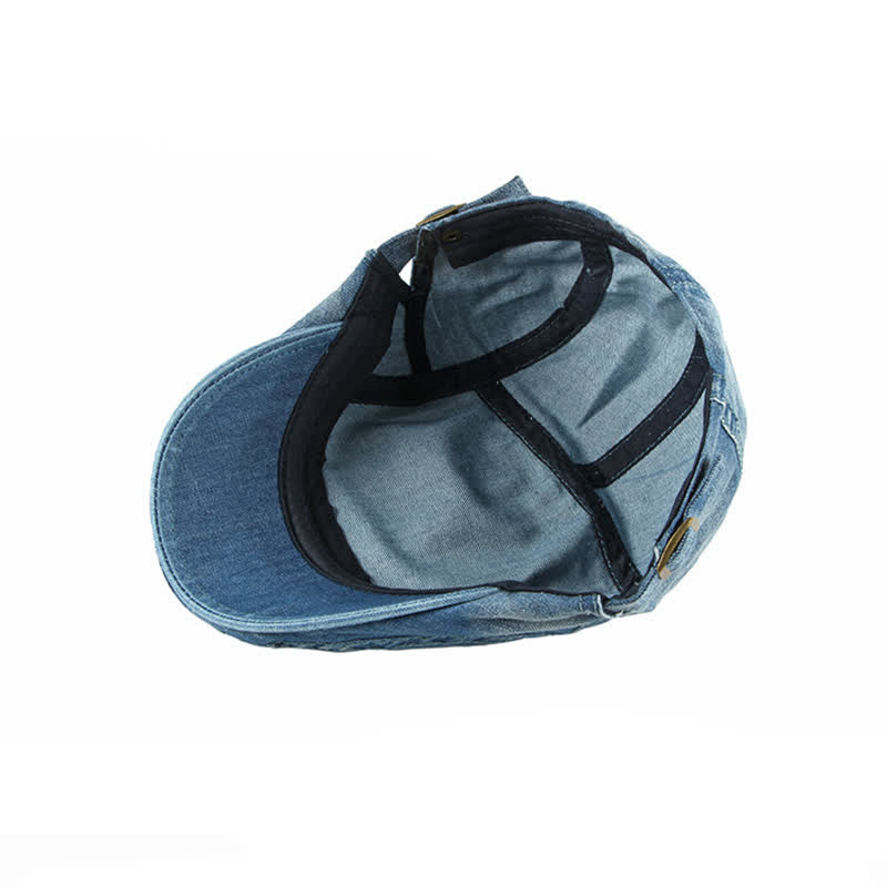 Einfache Jeans-Denim-Casquette-Baskenmütze - image 6