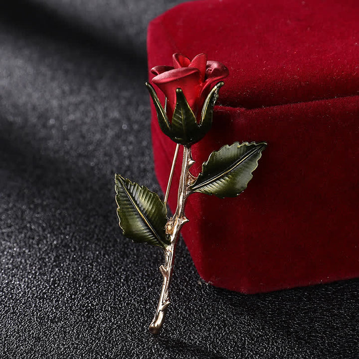 Männer Romantische Goldene Rosen Brosche