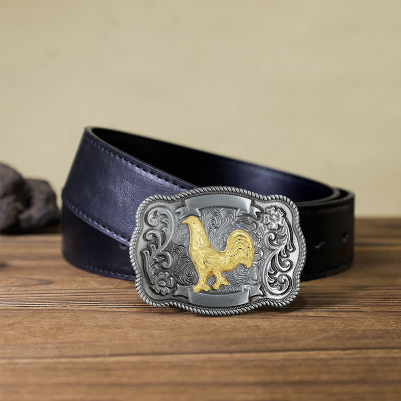 Herren DIY Ledergürtel mit goldener Tierschnalle