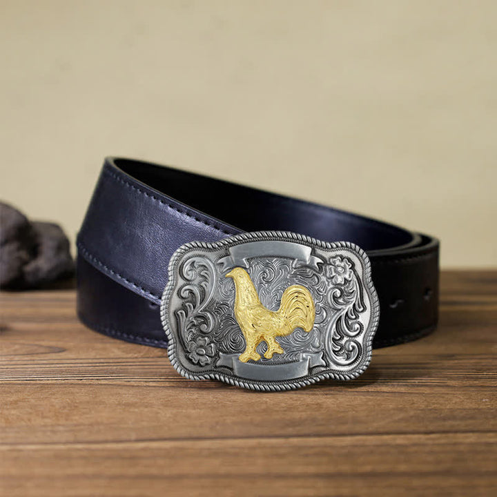 Herren DIY Ledergürtel mit goldener Tierschnalle