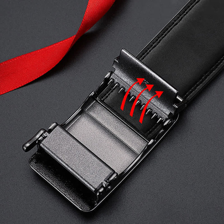 Luxuriöser geprägter automatischer Schnallengürtel für Herren aus Leder - image 6