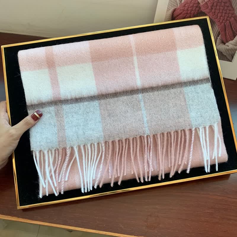 Unisex-Schal aus Lammfell im Edinburgh-Karo-Design, groß und warm - #24 - image 42