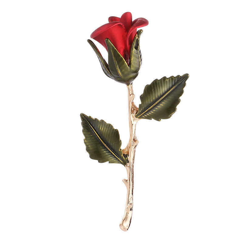 Männer Romantische Goldene Rosen Brosche